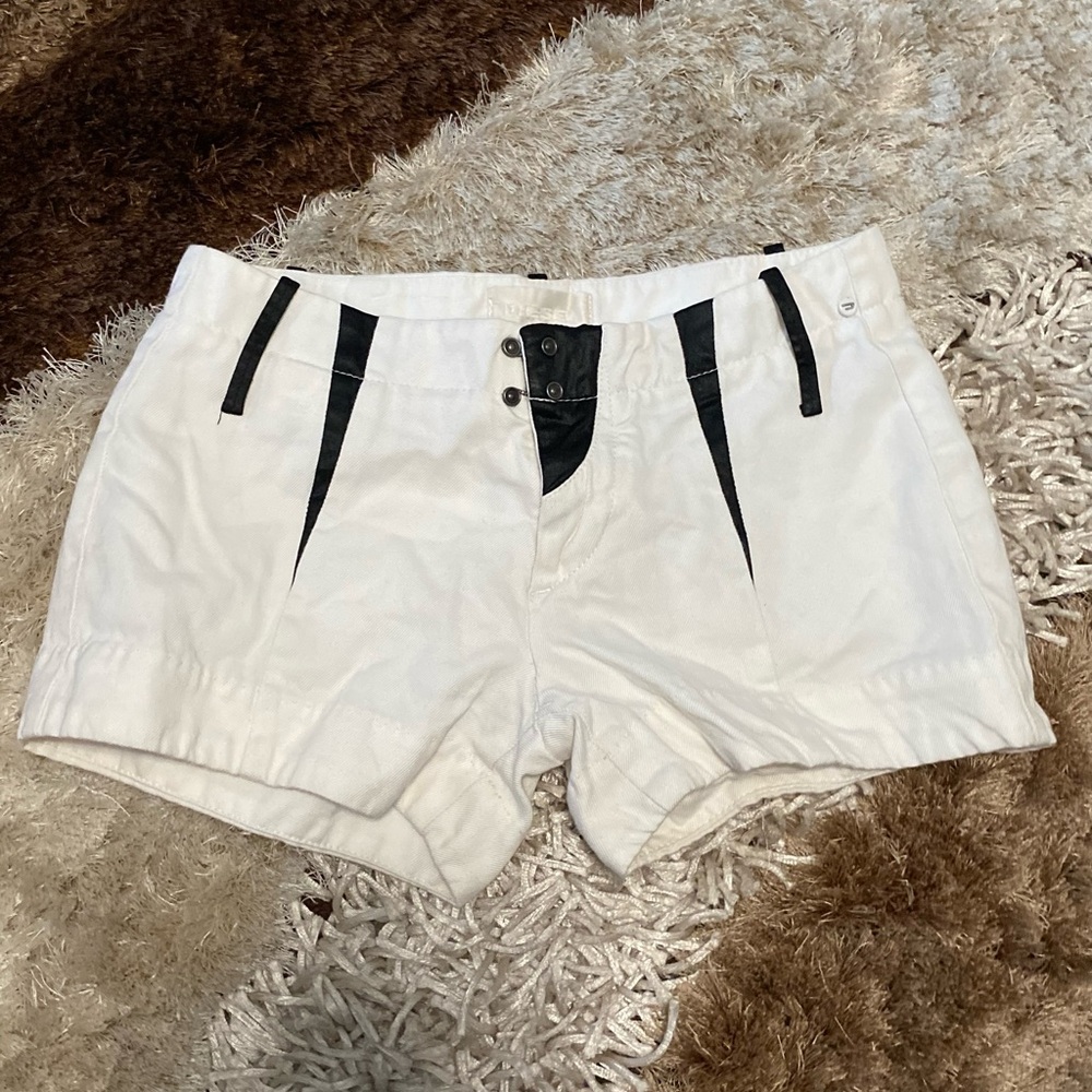 Stylish White and Black Women's Shorts